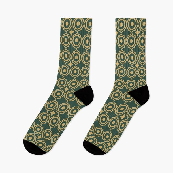 Item preview, Essex Green and Gold Moroccan Geometric Lattice Pattern designed and sold by Art-PraveenRai.