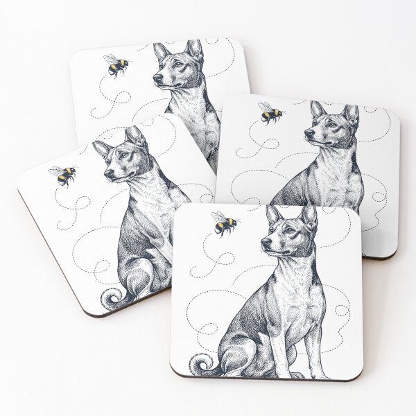 Item preview, Basenji Bumble Bee Honeybee Dog Lover designed and sold by Kimberley King Art  King Art.