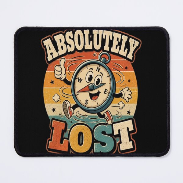 Item preview, Absolutely Lost Retro Vintage Compass Funny Travel Humor designed and sold by ElkasDesign.