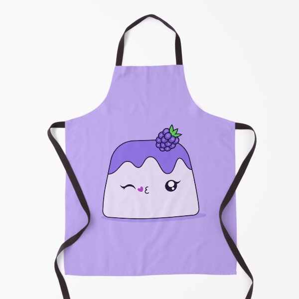 Item preview, Cute Kawaii Blackberry Pudding Dessert Character Illustration Design designed and sold by CozyLittleShop.