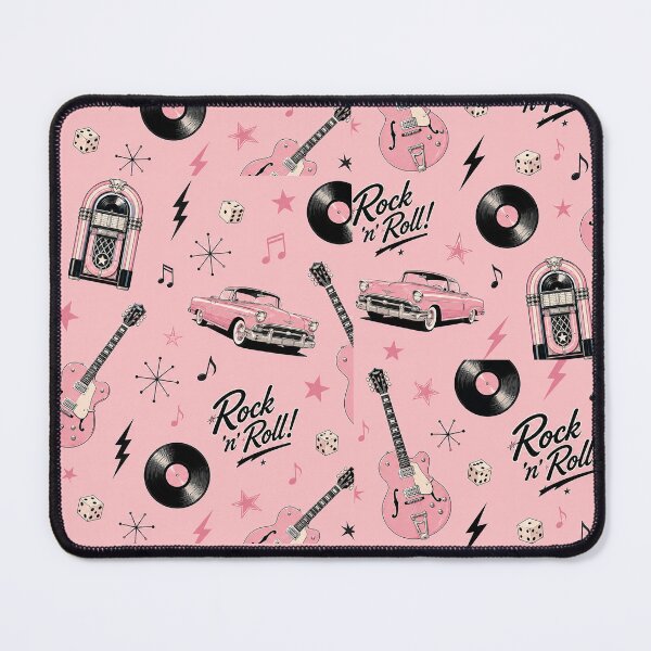 Item preview, Rock and Roll Wallpaper Retro 1950s Music Pattern designed and sold by Hookesmode.