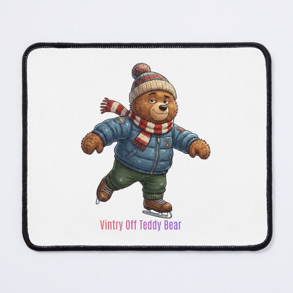 Item preview, Vintage Teddy Bear Ice Skating Winter Apparel designed and sold by VintryOff.