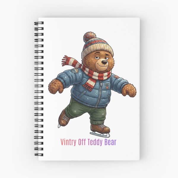 Item preview, Vintage Teddy Bear Ice Skating Winter Apparel designed and sold by VintryOff.
