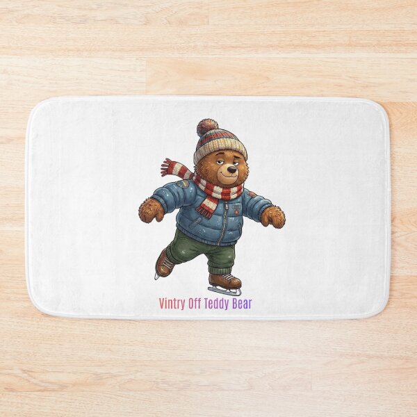 Item preview, Vintage Teddy Bear Ice Skating Winter Apparel designed and sold by VintryOff.