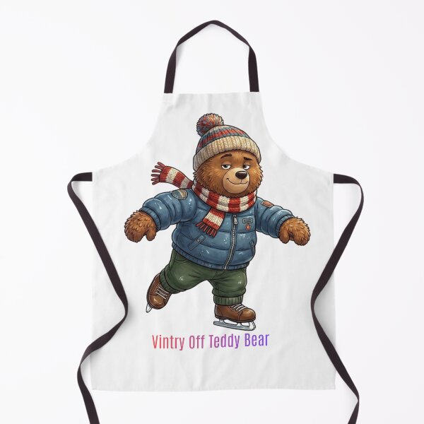 Item preview, Vintage Teddy Bear Ice Skating Winter Apparel designed and sold by VintryOff.