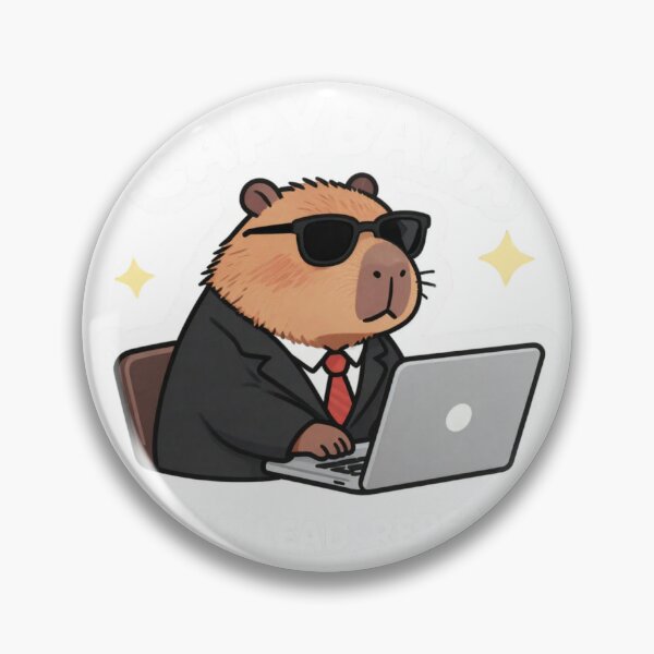 Item preview, Capybara CEO Chill Lead Repeat Sticker designed and sold by Technoexpert.