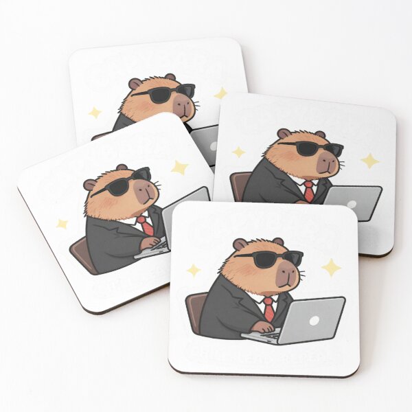 Item preview, Capybara CEO Chill Lead Repeat Sticker designed and sold by Technoexpert.