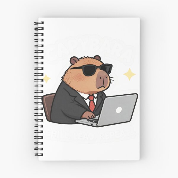 Item preview, Capybara CEO Chill Lead Repeat Sticker designed and sold by Technoexpert.