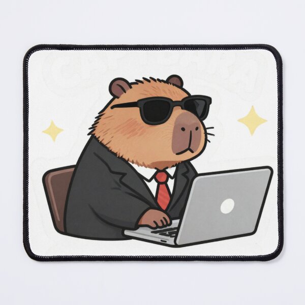 Item preview, Capybara CEO Chill Lead Repeat Sticker designed and sold by Technoexpert.