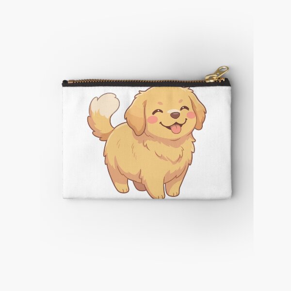 Item preview, Kawaii Happy Golden Retriever Sticker — Chubby Joy Dog, Soft Japanese Flat Design designed and sold by ElhamiStudio.