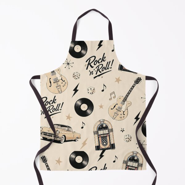 Item preview, Rock and Roll Wallpaper Retro 1950s Music Pattern designed and sold by Hookesmode.