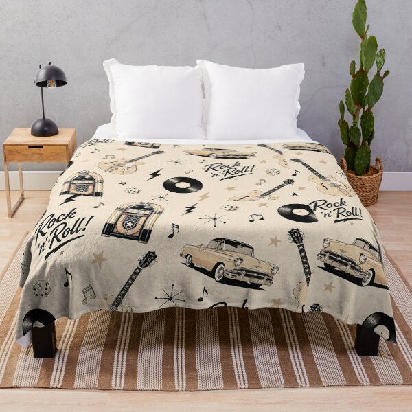 Item preview, Rock and Roll Wallpaper Retro 1950s Music Pattern designed and sold by Hookesmode.