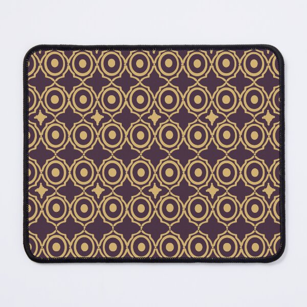 Item preview, Raisin Plum and Gold Moroccan Geometric Lattice Pattern designed and sold by Art-PraveenRai.