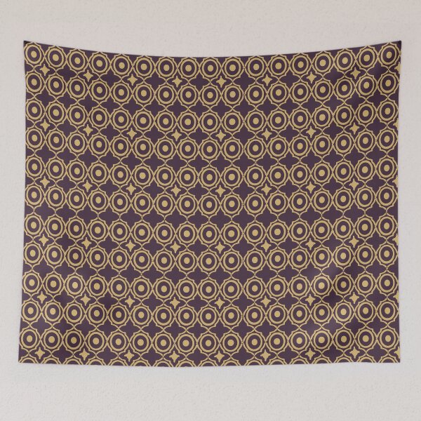 Item preview, Raisin Plum and Gold Moroccan Geometric Lattice Pattern designed and sold by Art-PraveenRai.