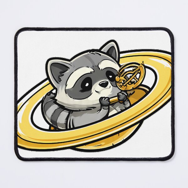 Item preview, Saturn Ringed Raccoon designed and sold by pumsquare.