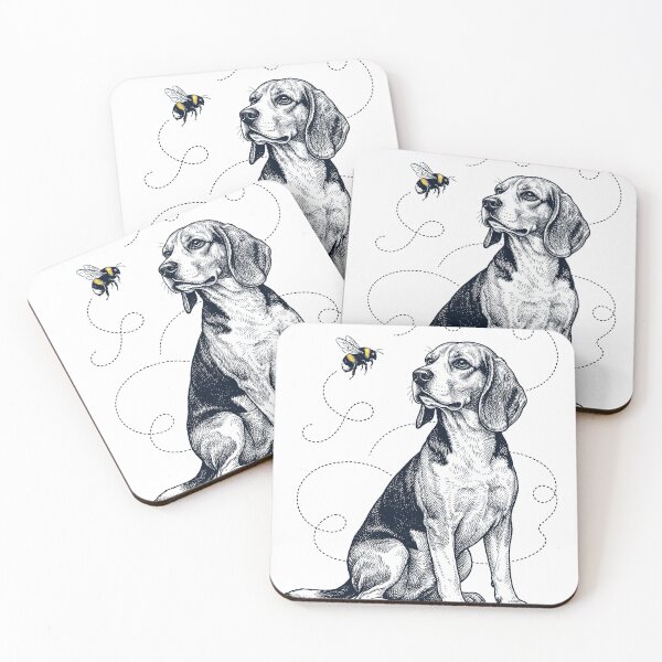 Item preview, Beagle Bumble Bee Honeybee Dog Lover designed and sold by Kimberley King Art  King Art.