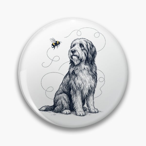 Item preview, Bearded Collie Bumble Bee Honeybee Dog Lover designed and sold by Kimberley King Art  King Art.