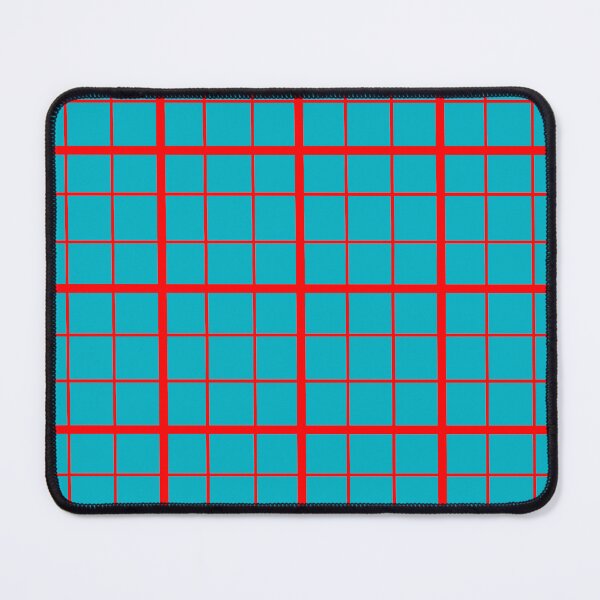 Item preview,  Red On Blue Grid Windowpane Check Design  designed and sold by PatternTitan.