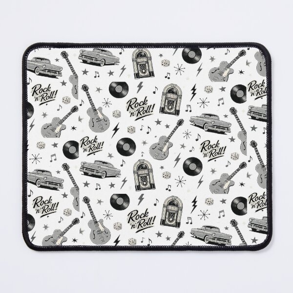 Item preview, Rock and Roll Wallpaper Retro 1950s Music Pattern designed and sold by Hookesmode.