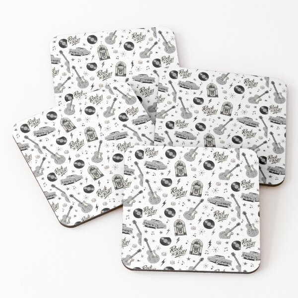 Item preview, Rock and Roll Wallpaper Retro 1950s Music Pattern designed and sold by Hookesmode.