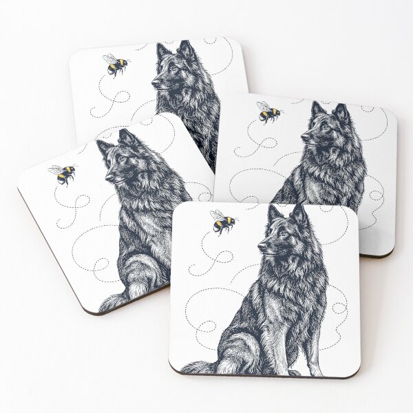 Item preview, Belgian Shepherd Bumble Bee Honeybee Dog Lover designed and sold by Kimberley King Art  King Art.