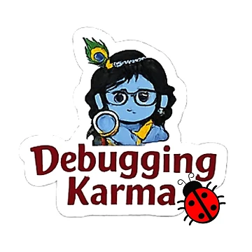 Artwork thumbnail, Debugging Karma | Krishna Programmer Sticker by BhaktiByte