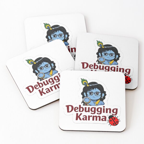 Artikelvorschau, Debugging Karma | Krishna Programmer Sticker entworfen und verkauft von BhaktiByte.