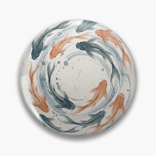 Item preview, Koi Swimming Pattern | Japanese Wabi-Sabi Art | Zen Pattern Minimalist Print designed and sold by KUZU-NOHA.