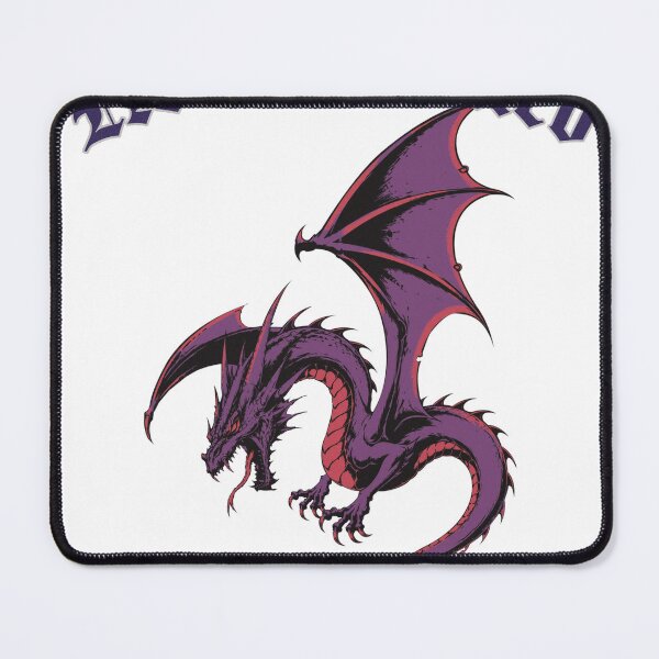Item preview, Never Tamed Purple Dragon Gothic Streetwear Art Print — Dark Fantasy Creature Illustration designed and sold by MRKD.World.