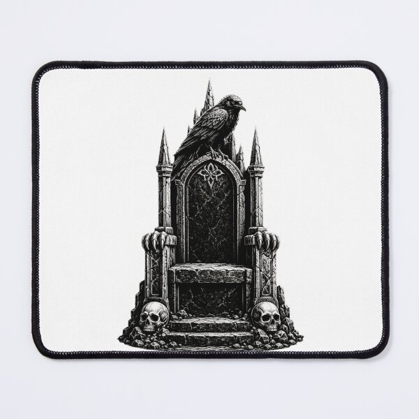 Item preview, Morrigan's Throne - Gothic Raven King Skull Throne Dark Mythology Design designed and sold by unglaublichGut.