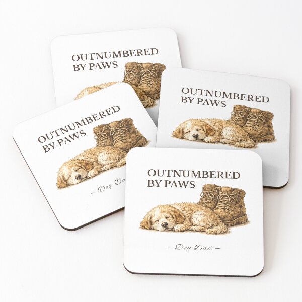 Item preview, Outnumbered By Paws — Golden Dog Dad designed and sold by Amiscc.