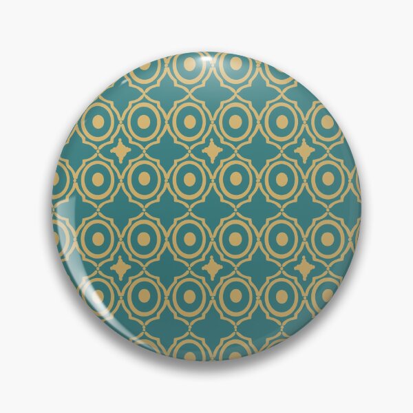 Item preview, Merle Teal and Gold Moroccan Geometric Lattice Pattern designed and sold by Art-PraveenRai.