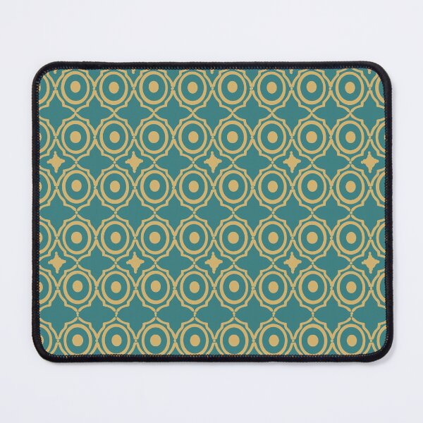 Item preview, Merle Teal and Gold Moroccan Geometric Lattice Pattern designed and sold by Art-PraveenRai.