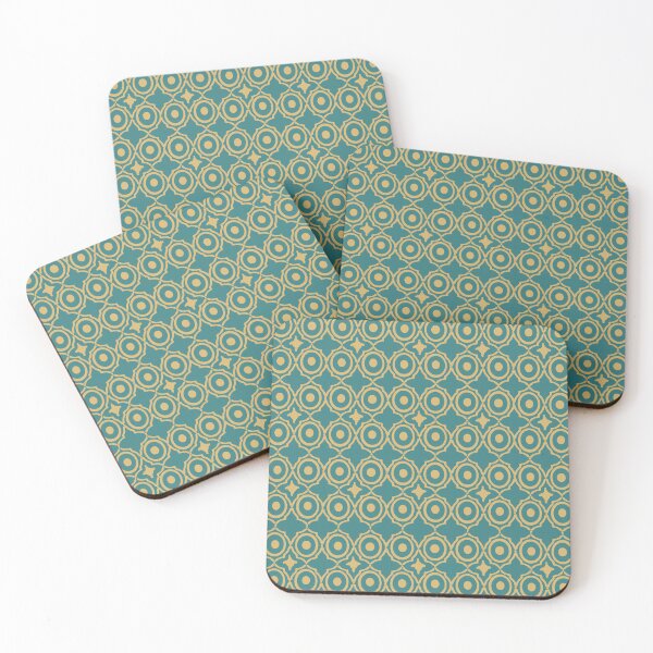 Item preview, Merle Teal and Gold Moroccan Geometric Lattice Pattern designed and sold by Art-PraveenRai.