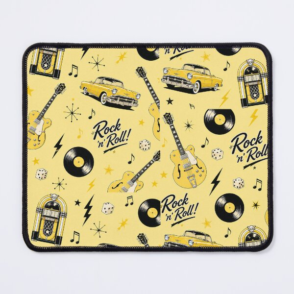 Item preview, Rock and Roll Wallpaper Retro 1950s Music Pattern designed and sold by Hookesmode.