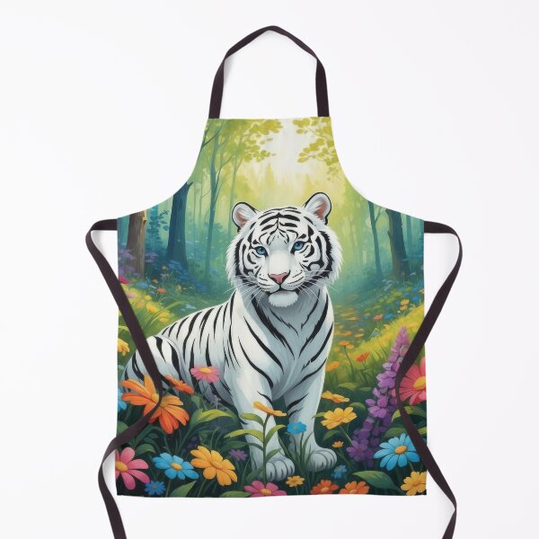 Item preview, Majestic White Tiger in Blooming Forest designed and sold by Nick Seidel.
