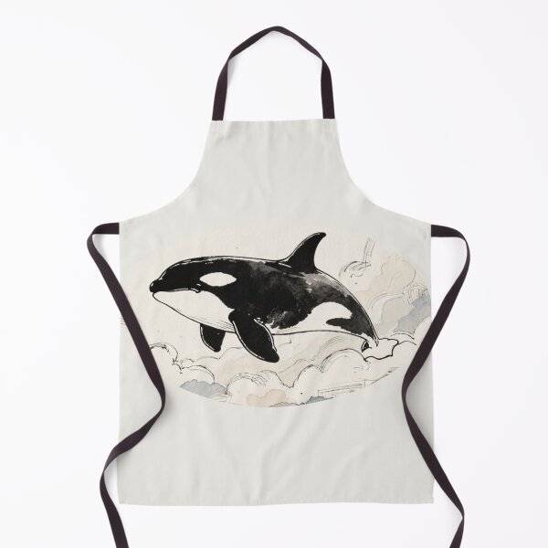 Item preview, Surreal Ink Dream – Floating Celestial Orca Whale designed and sold by FIREDesignsPOD.