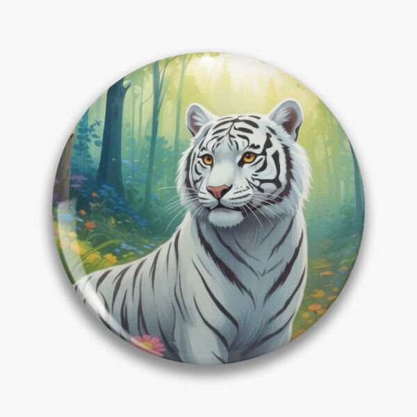 Item preview, Majestic White Tiger in Enchanted Forest designed and sold by Nick Seidel.