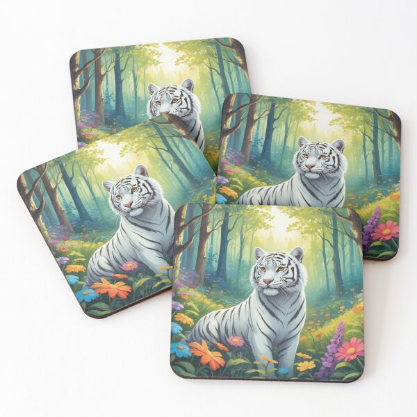 Item preview, Majestic White Tiger in Enchanted Forest designed and sold by Nick Seidel.