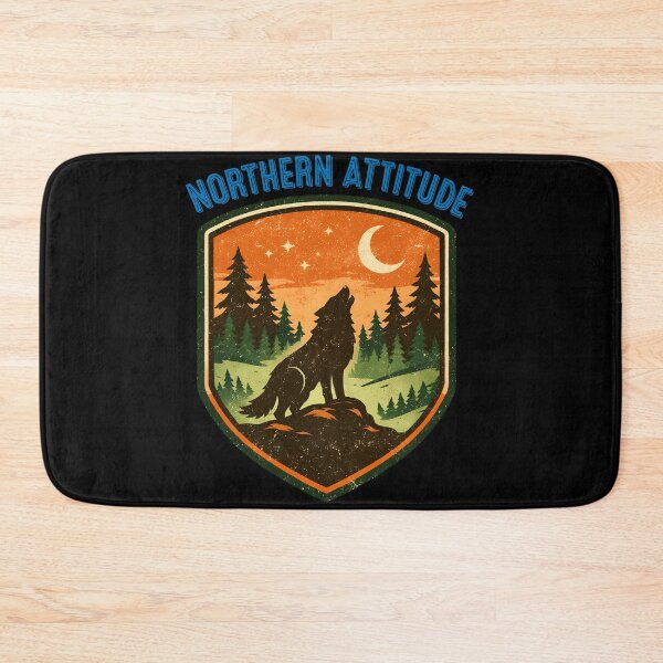 Item preview, Northern Attitude Wilderness Retro Badge  designed and sold by ByteVortex.