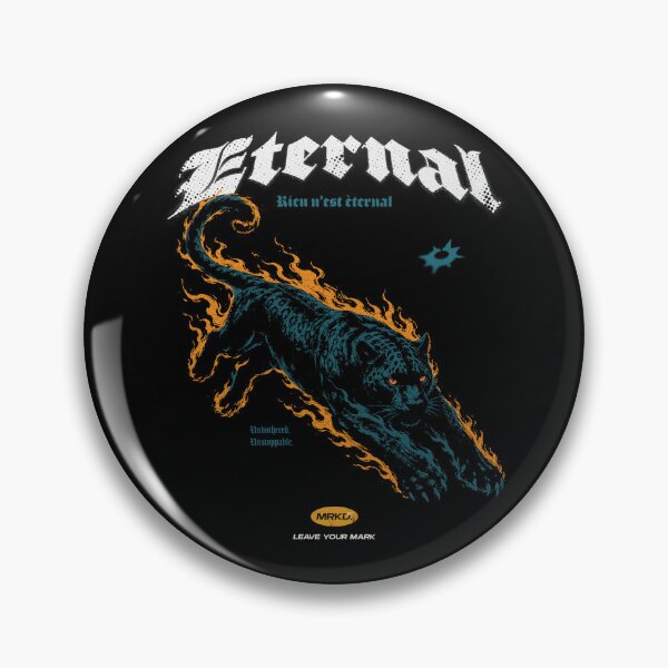 Item preview, Eternal Flaming Panther Art Print  — Dark Fire Leopard Illustration Leave Your Mark designed and sold by MRKD.World.