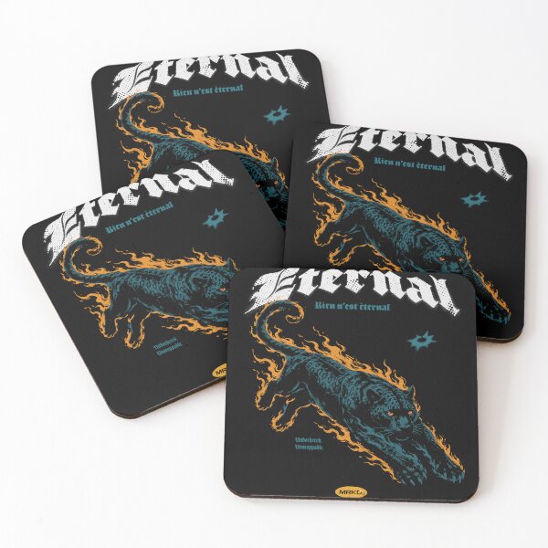 Item preview, Eternal Flaming Panther Art Print  — Dark Fire Leopard Illustration Leave Your Mark designed and sold by MRKD.World.