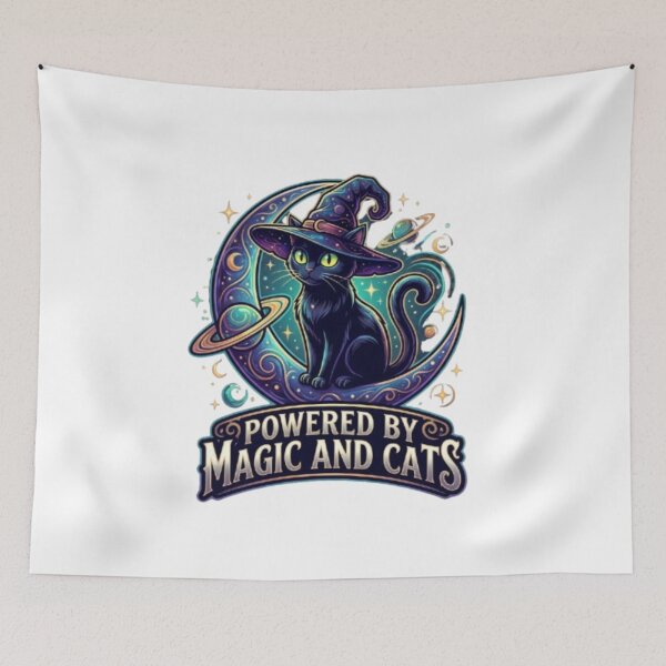 Item preview, Mystical Moon Witch Black Cat Design designed and sold by PixelStyle Studio.