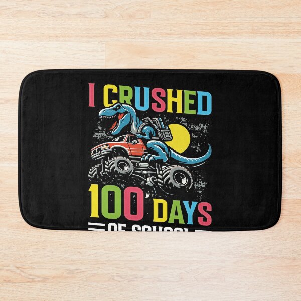 Item preview, I Crushed 100 Days Of School Dinosaur Monster Truck Kids Student designed and sold by PopStars1993.