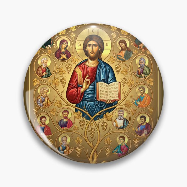 Item preview, Christ the True Vine, Christ the Tree of Life, Orthodox icon designed and sold by orthodox-icon.