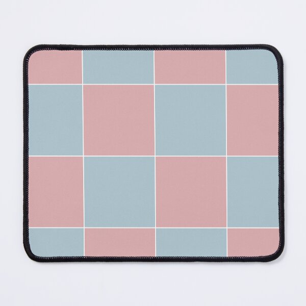 Item preview, Pastel blue & pale chestnut large checkered designed and sold by Mint + Midnight.