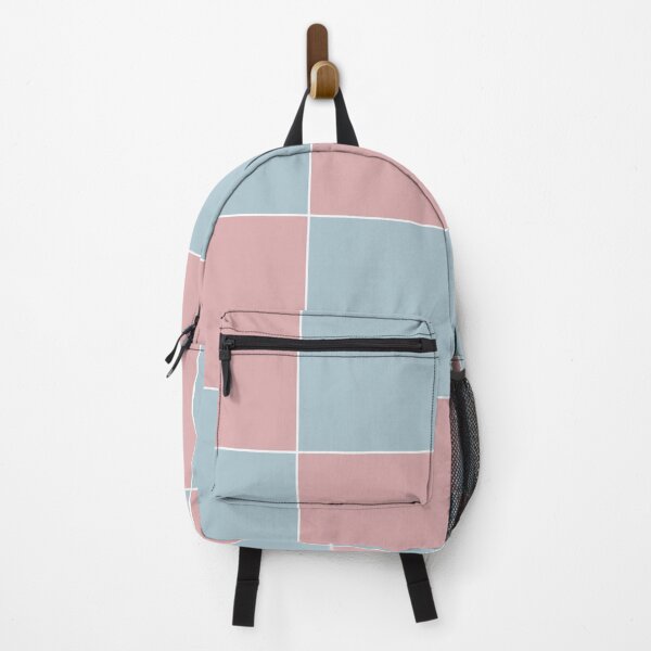 Item preview, Pastel blue & pale chestnut large checkered designed and sold by Mint + Midnight.
