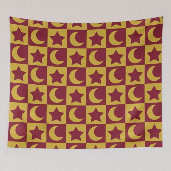 Item preview, Antique ruby & gold crescent moon and stars designed and sold by Mint + Midnight.