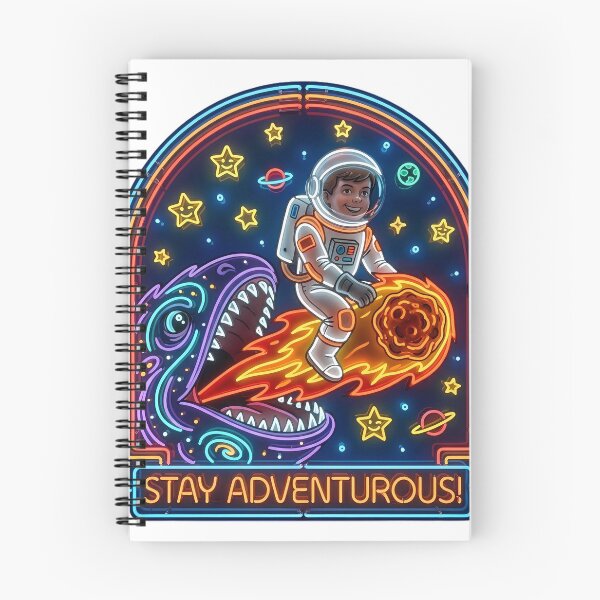 Item preview, Stay Adventurous Retro Neon Space Explorer Boxy T-Shirt Super designed and sold by SupernovaNote.