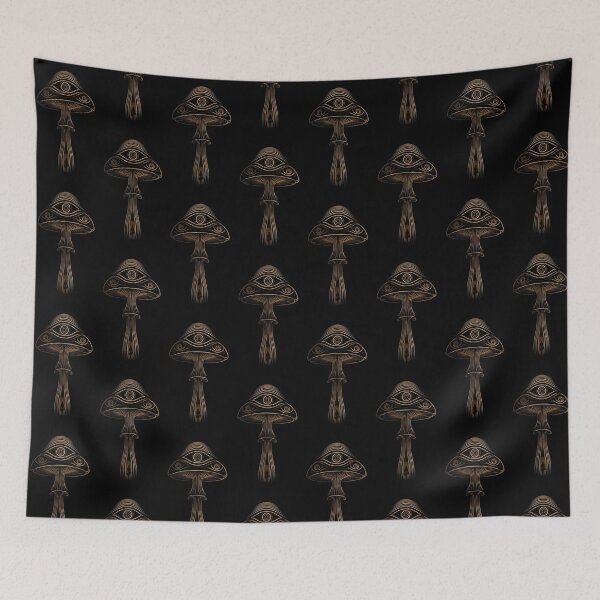 Item preview, Unique Trippy Mushroom Birthday Gift — Minimalist Dark Academia Art designed and sold by PixelQ.